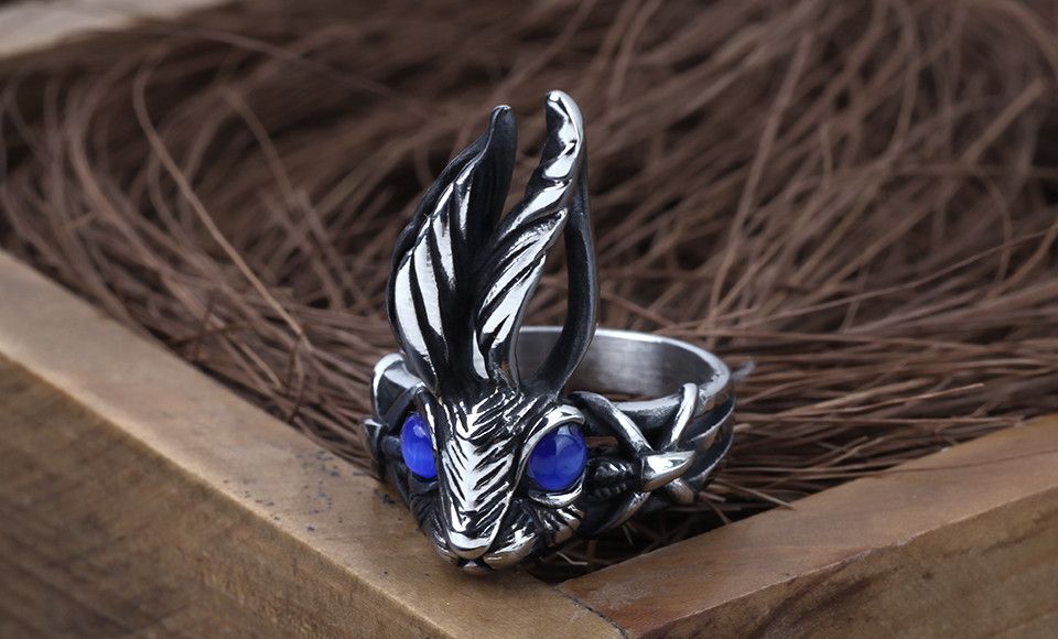 Jewelry Blue Eye Rabbit Ring Size ONE SIZE - 3 Thumbnail