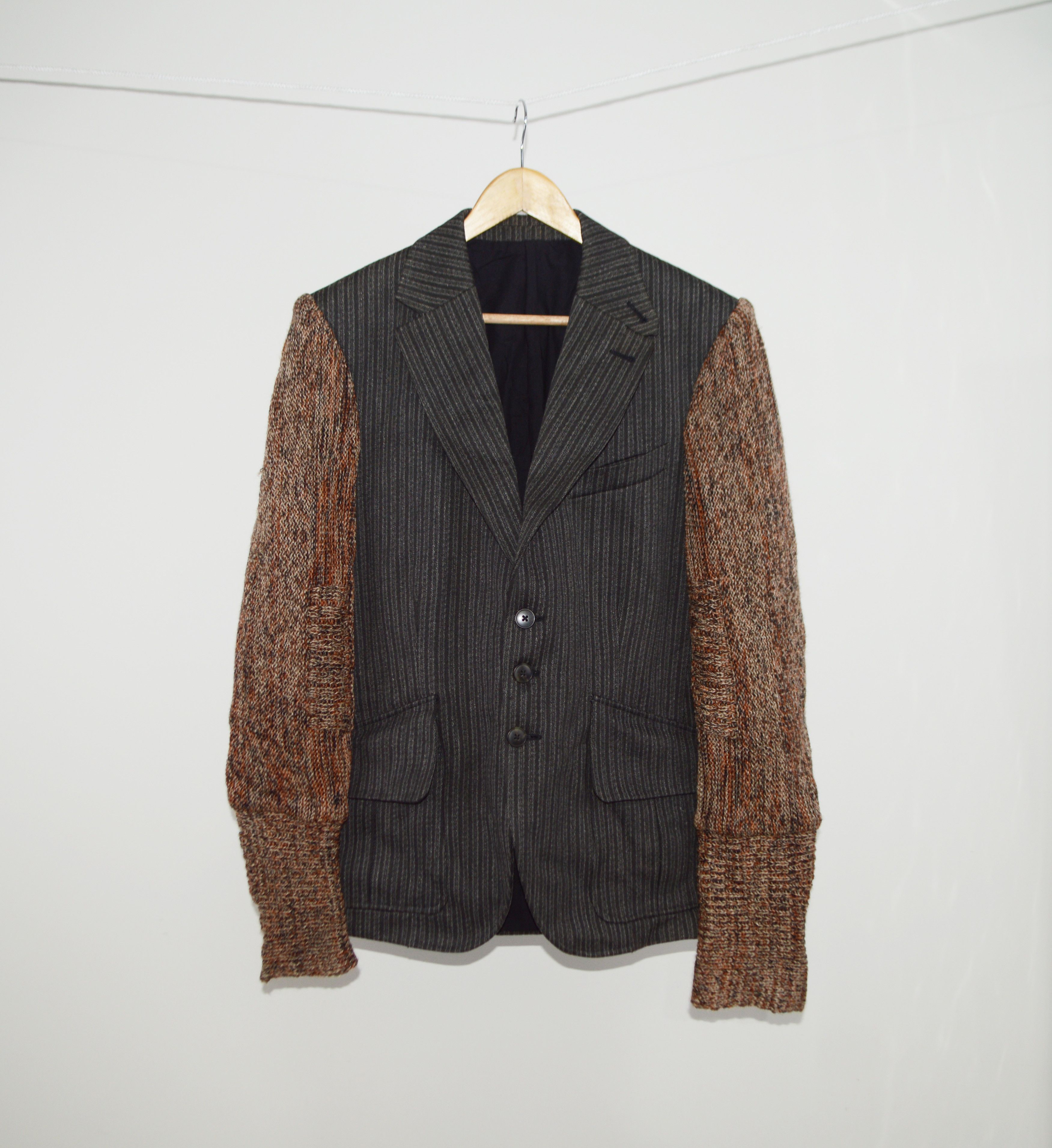 Rickard Lindqvist Knitted Sleeve Blazer Jacket Size 38R