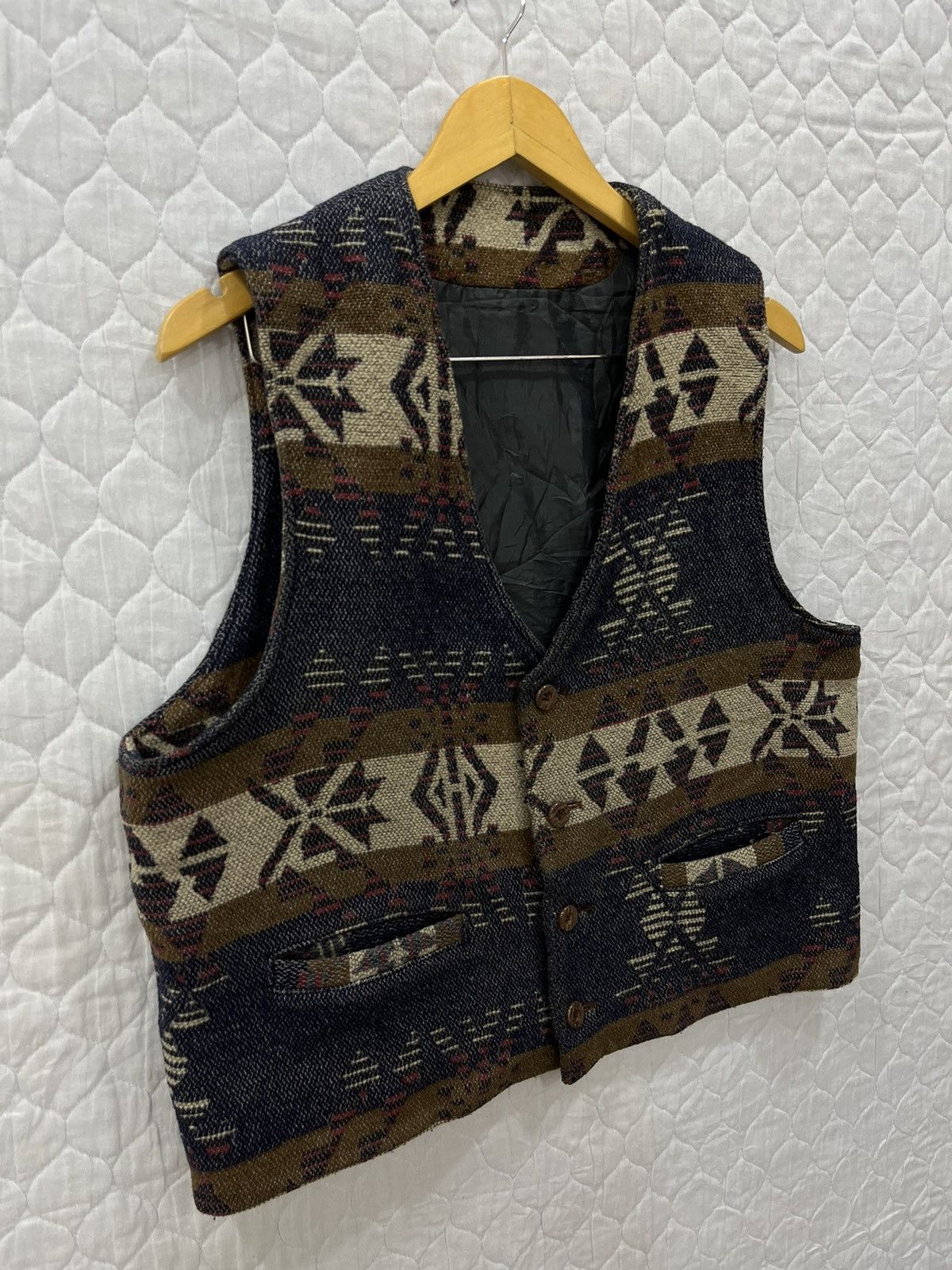 Native × Vintage B54. VINTAGE NATIVE ART VEST Size US M / EU 48-50 / 2 - 3 Thumbnail