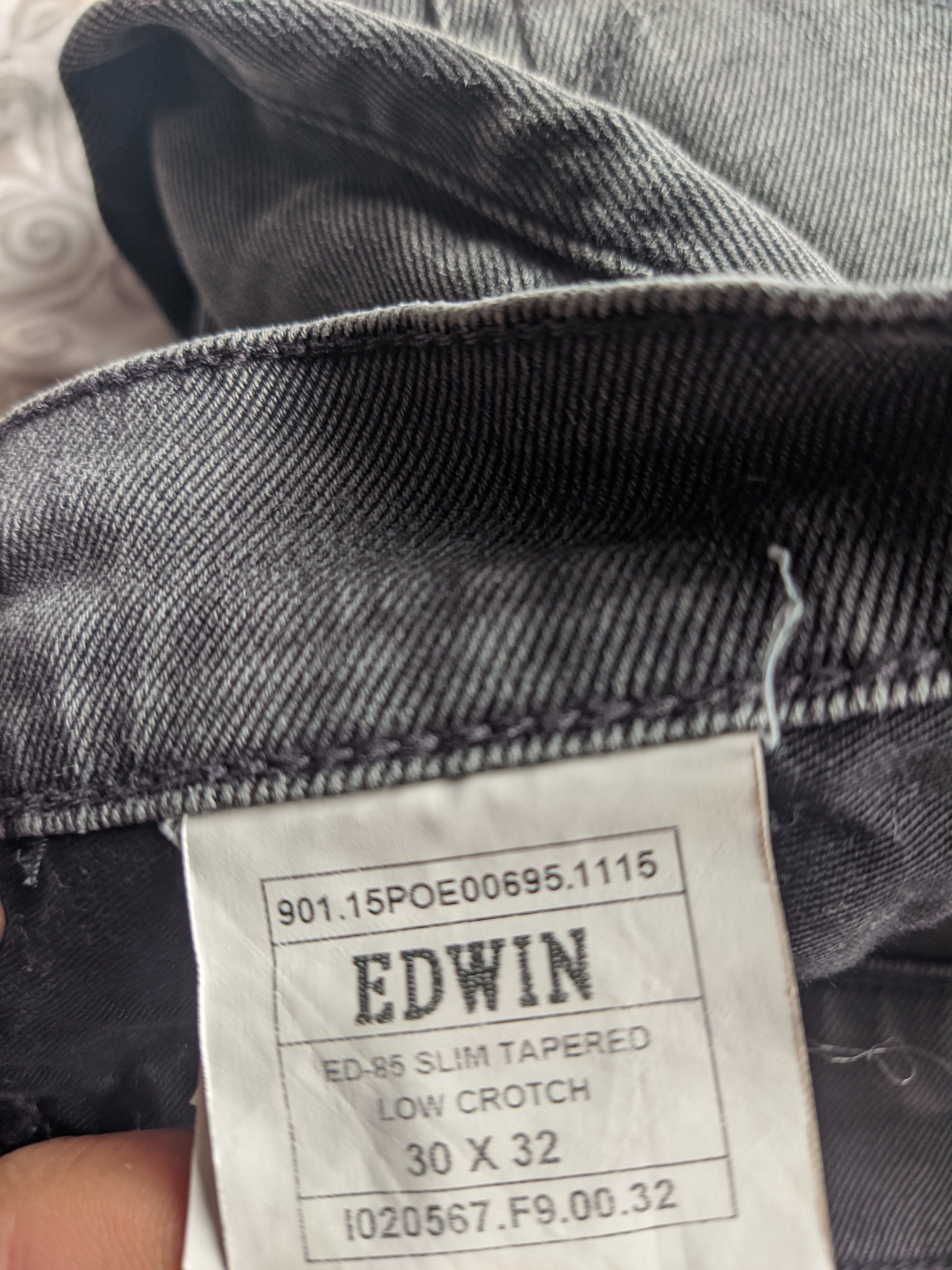 Edwin × Japanese Brand EDWIN ED-85 Slim Tapered Low Crotch Size US 30 / EU 46 - 4 Thumbnail