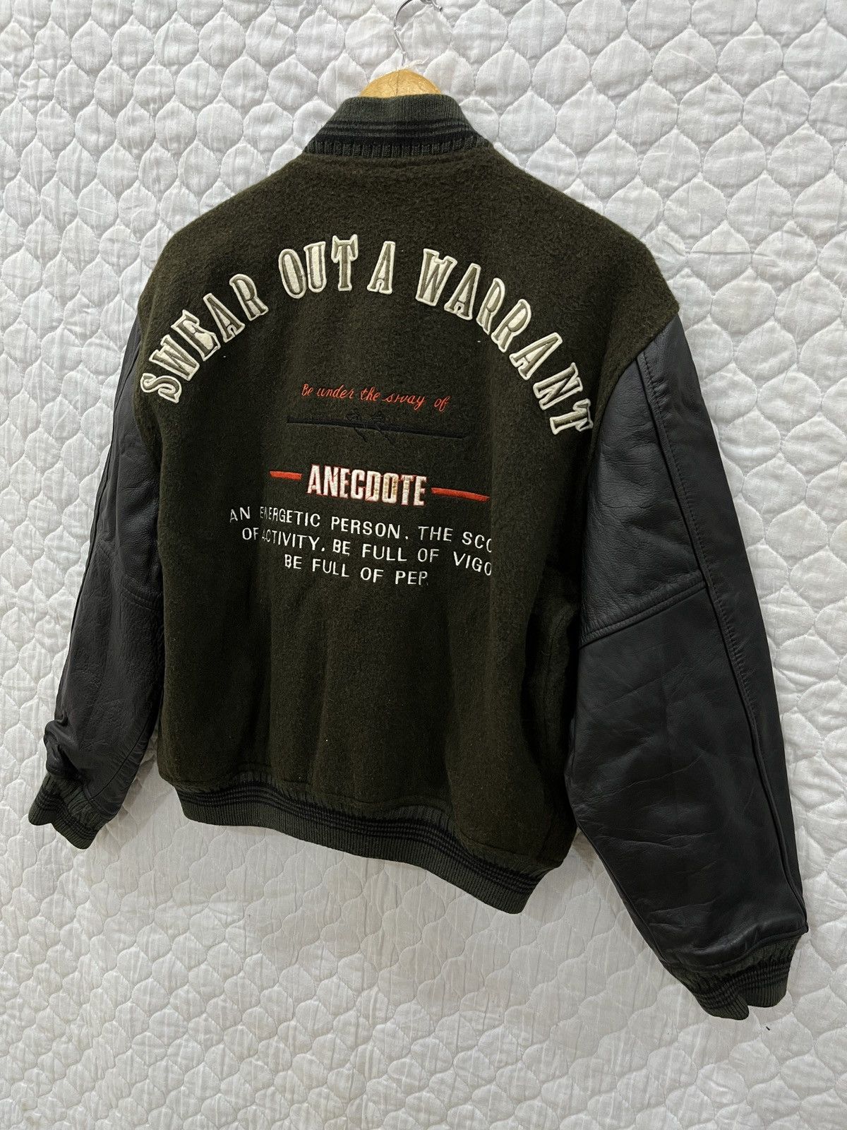 Japanese Brand (Eeee). VINTAGE SWEAR OUT OF WARRANT VARSITY JACKET Size US M / EU 48-50 / 2 - 2 Thumbnail