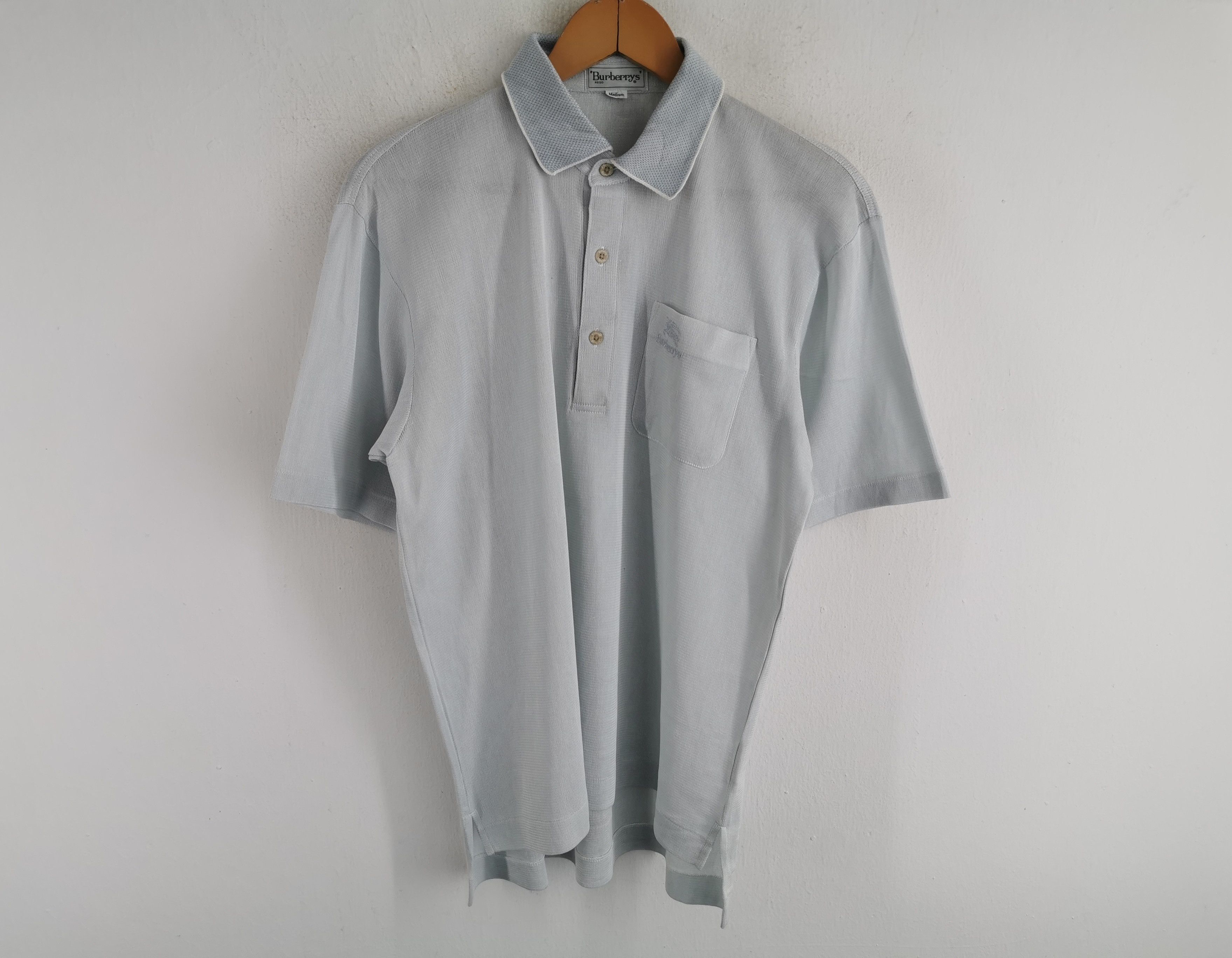 Vintage 90s Burberry Polo Shirt Made In Japan Size M