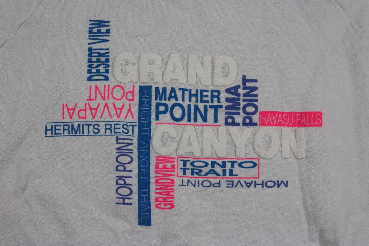 Fruit Of The Loom × Vintage 90s Grand Canyon Puff Print Sweater Size US XL / EU 56 / 4 - 1 Thumbnail