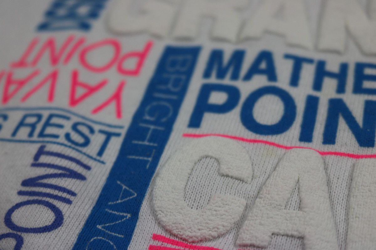 Fruit Of The Loom × Vintage 90s Grand Canyon Puff Print Sweater Size US XL / EU 56 / 4 - 2 Thumbnail