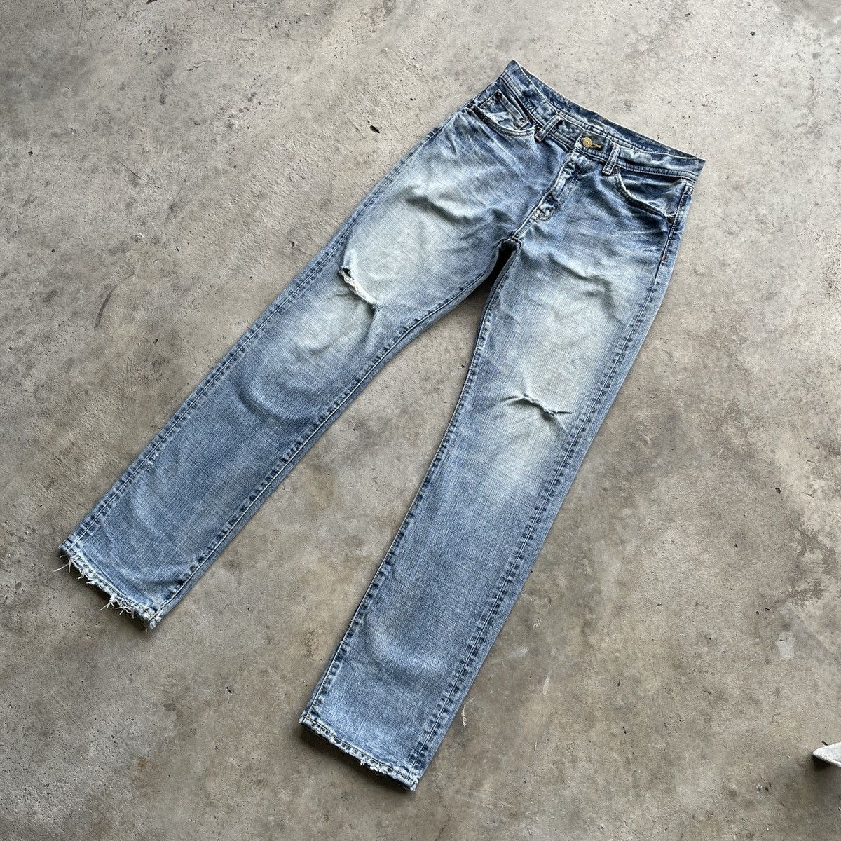 Japanese Brand Vintage Japanese Brand Faded Distressed Denim Jeans Pants Size US 29 - 2 Thumbnail