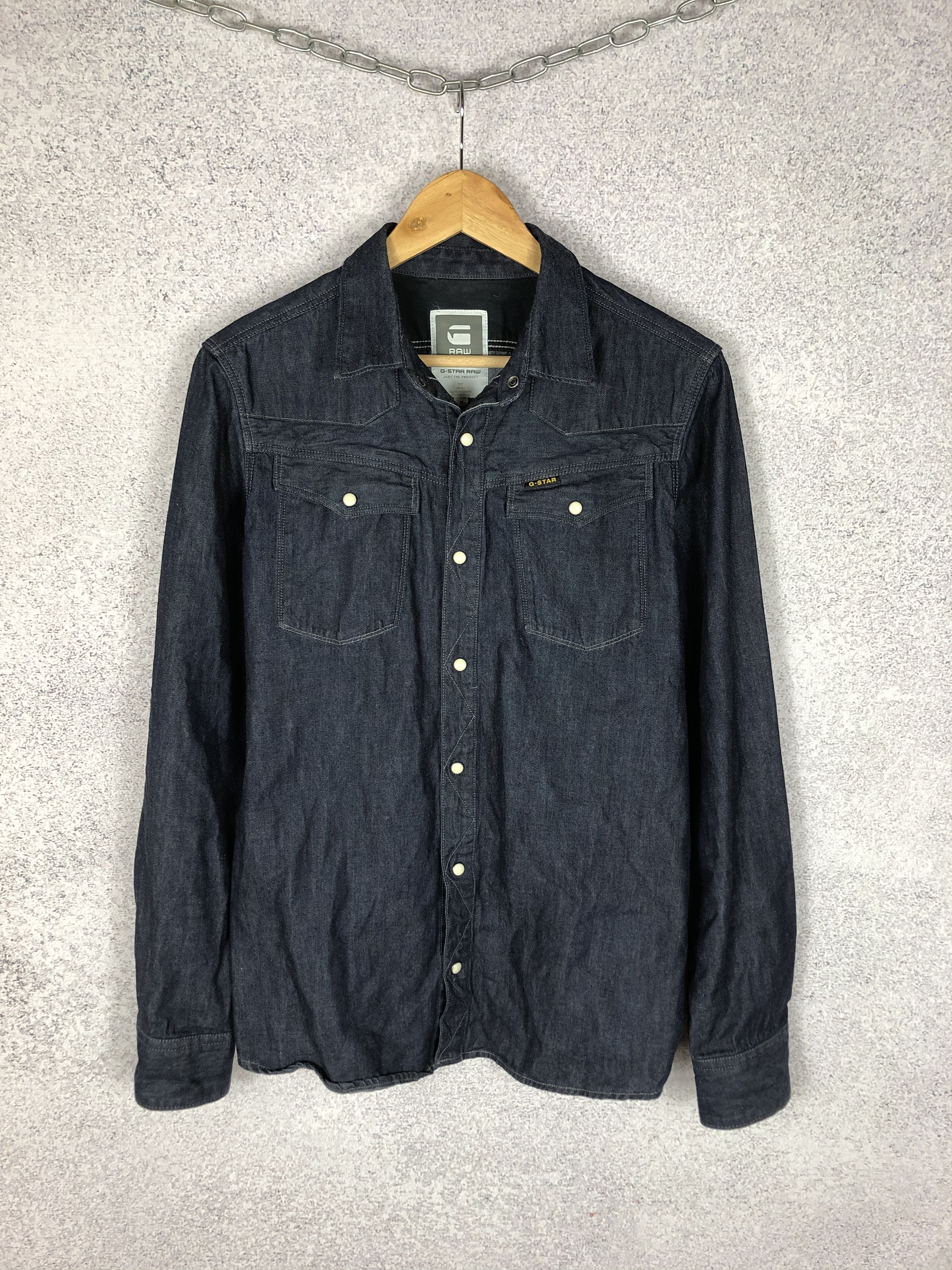 G-Star Vintage G Star Raw Denim Shirt Long Sleeve Size US M / EU 48-50 / 2 - 1 Thumbnail