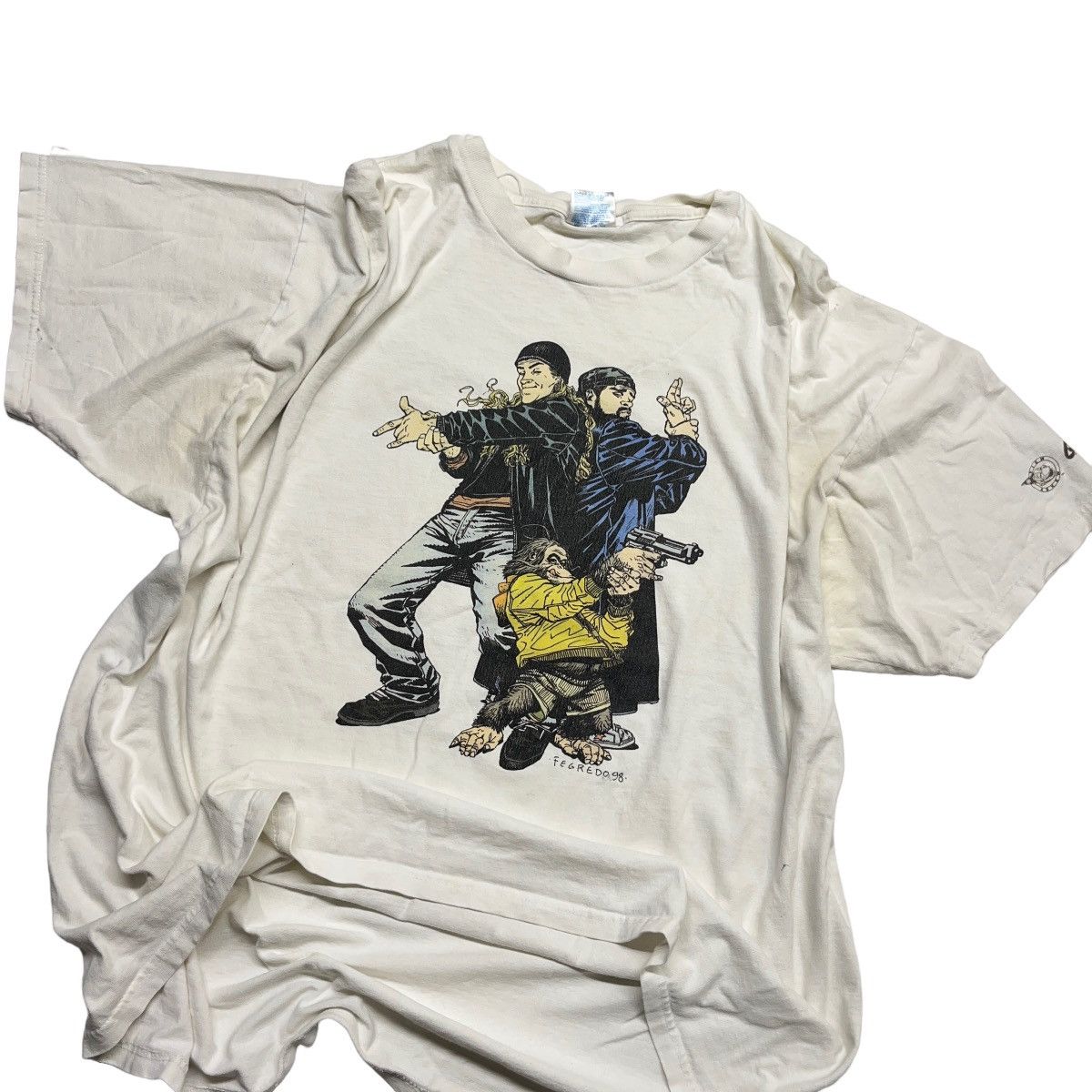 Hanes × Vintage 90s Jay and Silent Bob and a Monkey Tee Size US XXL / EU 58 / 5 - 1 Thumbnail