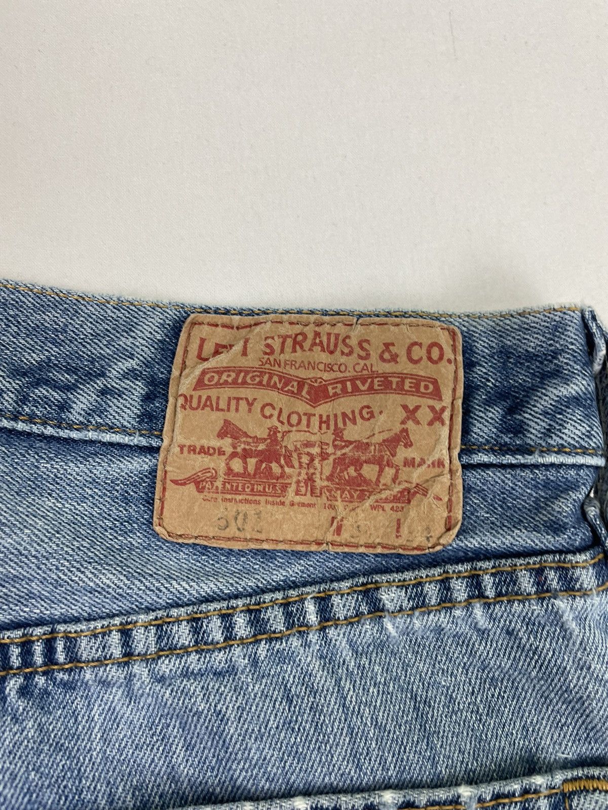 Levi's Levis 501 Painter Pants Denim Jeans Distressed Straight Cut Size US 30 / EU 46 - 12 Thumbnail