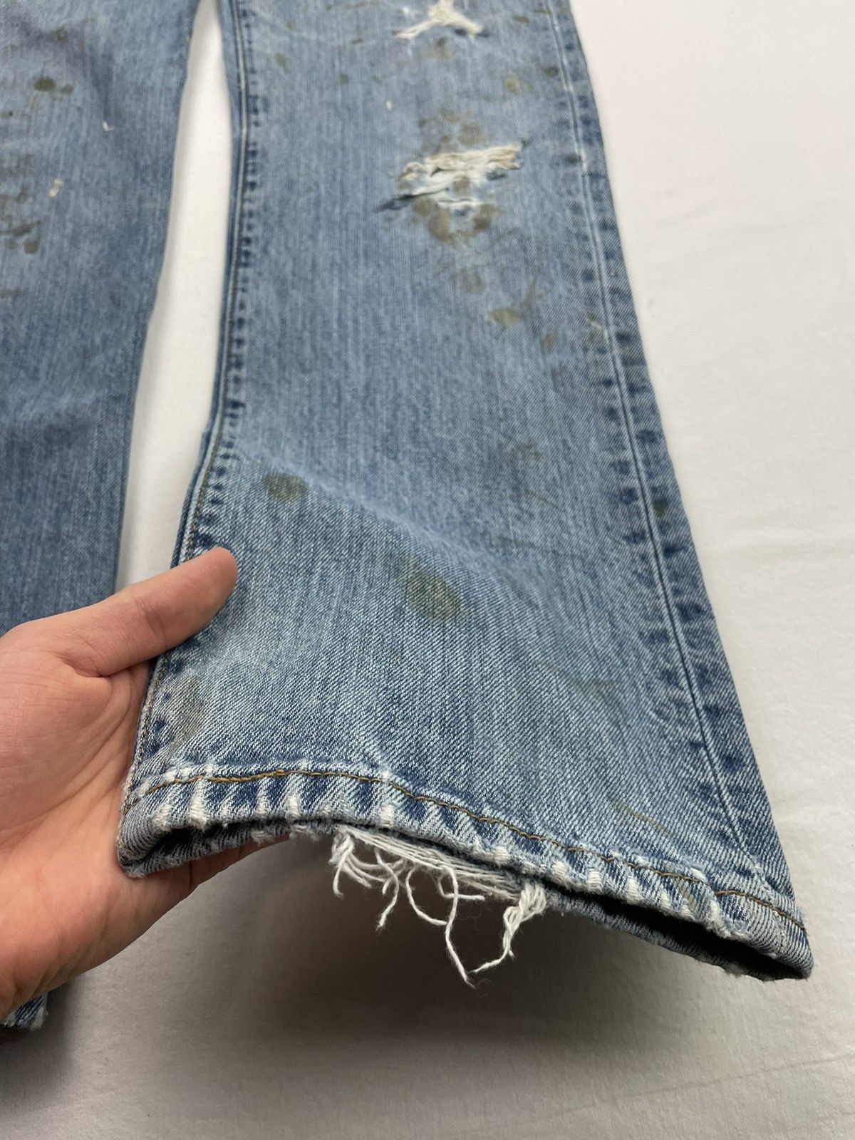 Levi's Levis 501 Painter Pants Denim Jeans Distressed Straight Cut Size US 30 / EU 46 - 10 Thumbnail