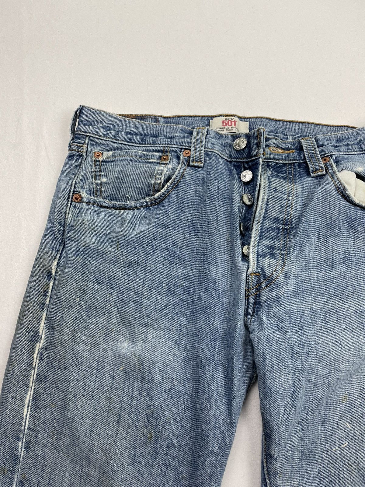Levi's Levis 501 Painter Pants Denim Jeans Distressed Straight Cut Size US 30 / EU 46 - 3 Thumbnail
