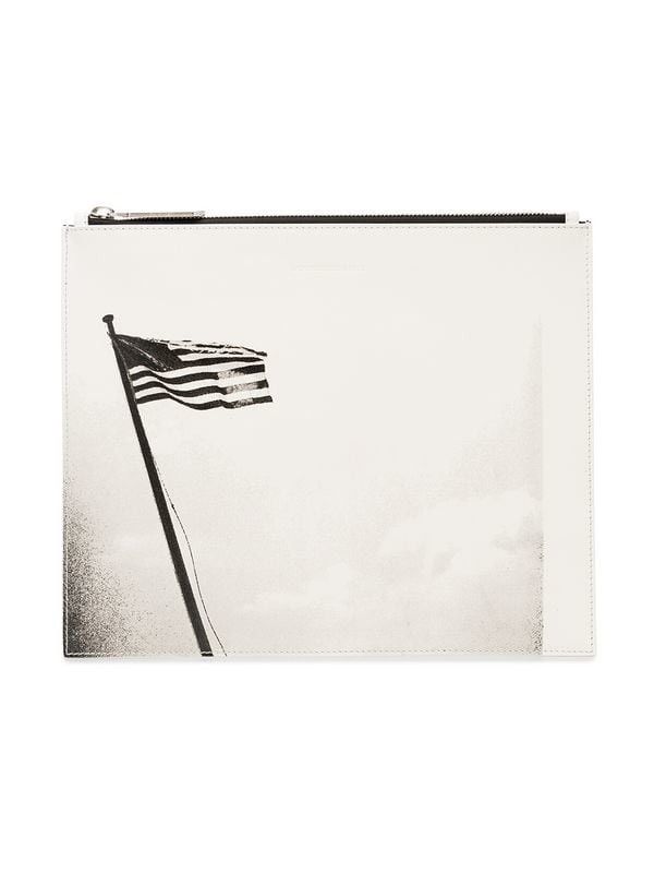 Calvin Klein 205W39NYC × Raf Simons Calvin Klein 205W39NYC American Flag Print Leather Pouch Size ONE SIZE - 6 Thumbnail
