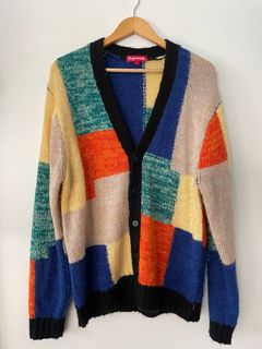 Supreme Patchwork Mohair Cardigan   Grailed