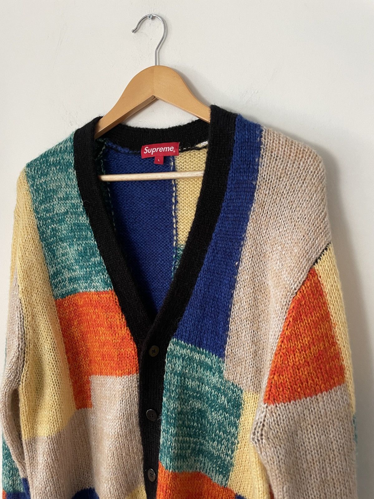 Supreme Patchwork Mohair Cardigan Lサイズ