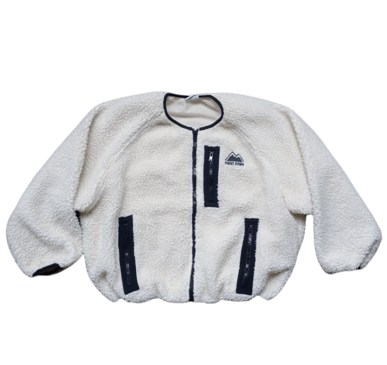 Japanese Brand Vintage First Down Deep Pile Fleece Jacket Size L / US 10 / IT 46 - 1 Thumbnail