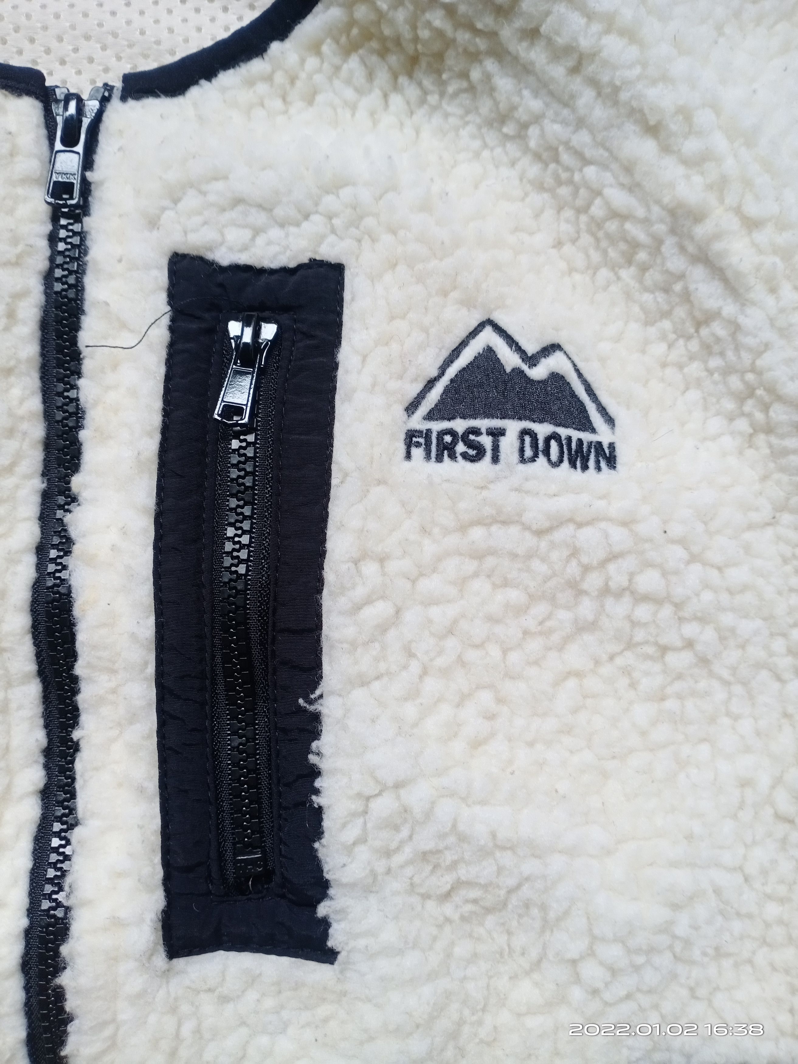 Japanese Brand Vintage First Down Deep Pile Fleece Jacket Size L / US 10 / IT 46 - 3 Thumbnail