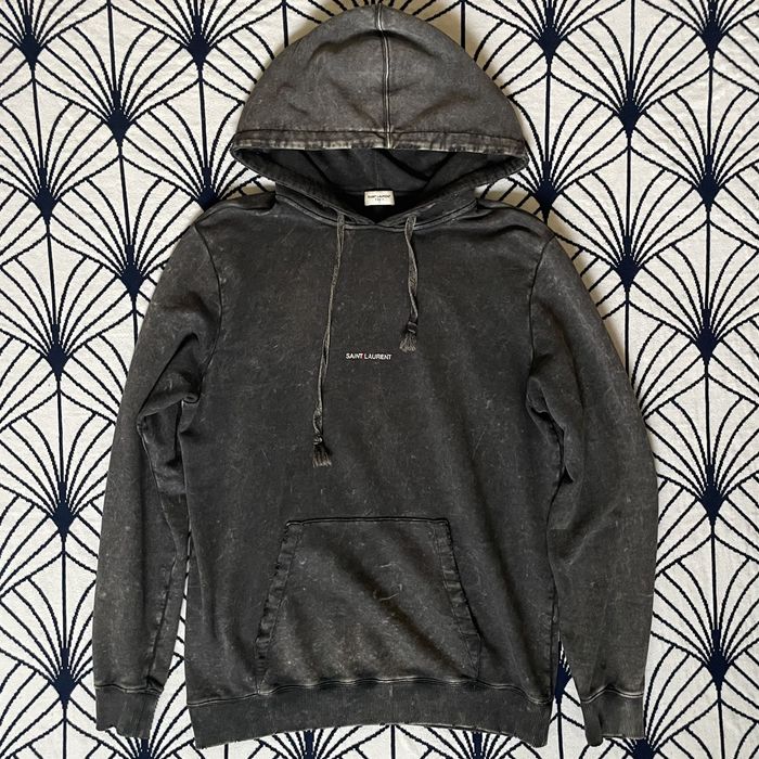 Saint laurent acid wash hoodie online