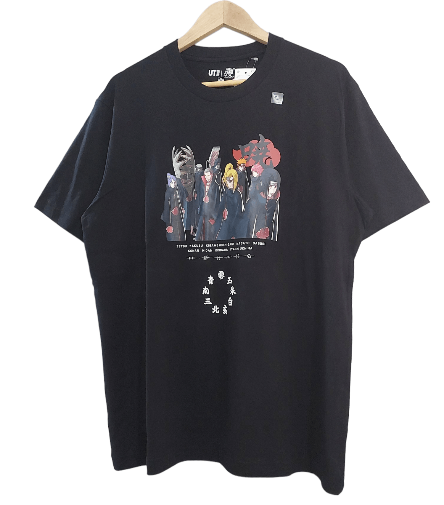 image of Anima x Uniqlo Naruto Anime Akatsuki Tee Tshirt in Black, Men's (Size XL)