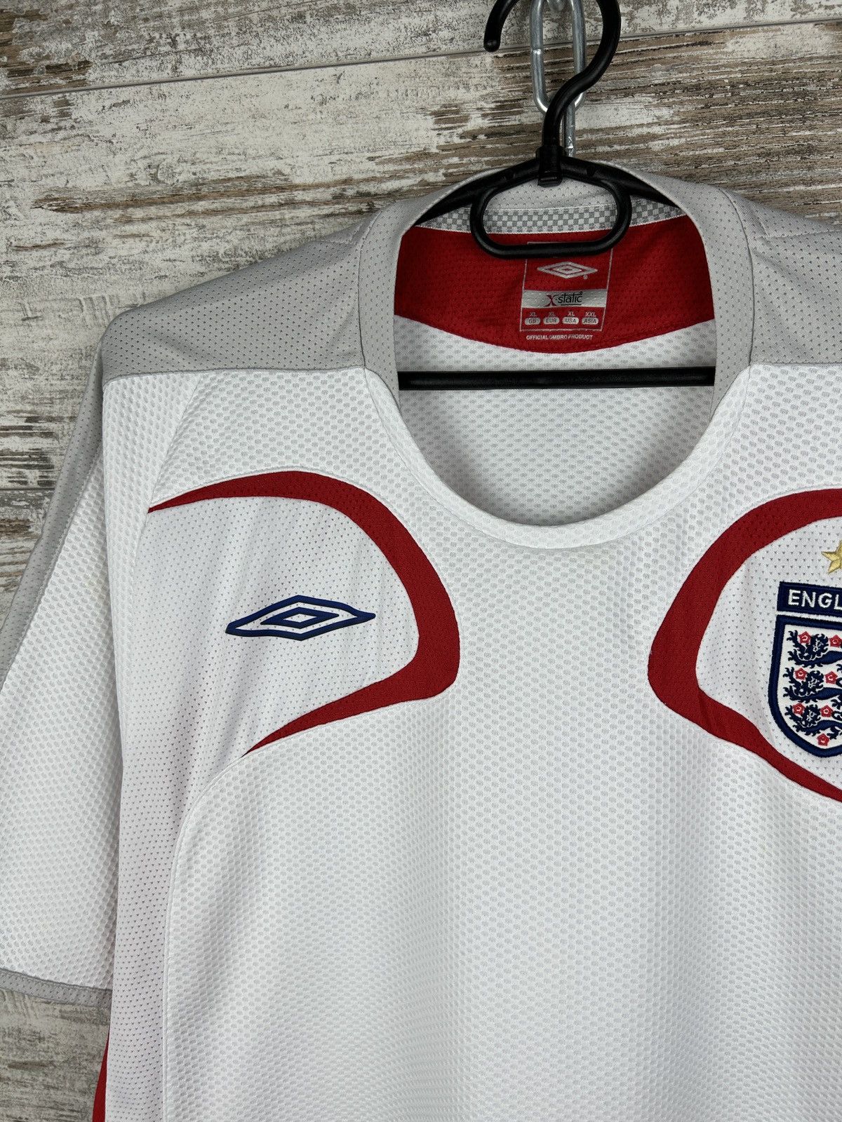 Umbro Mens Vintage Umbro England Home National Team T Shirt jersey Size US XL / EU 56 / 4 - 4 Thumbnail