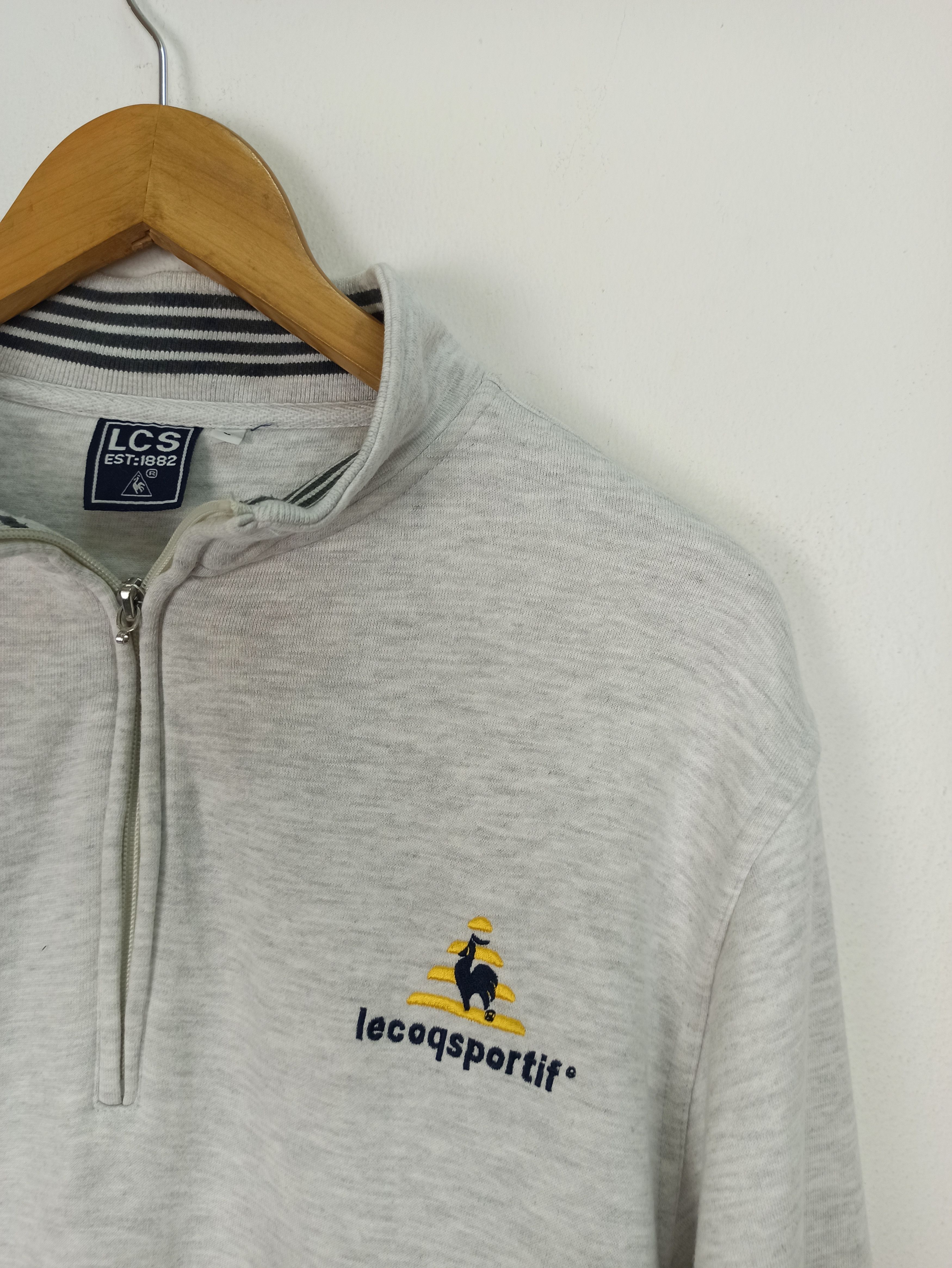 Le Coq Sportif Vintage Le Coq Sportif sweatshirt Jumper half zipper (c40) Size US L / EU 52-54 / 3 - 2 Thumbnail