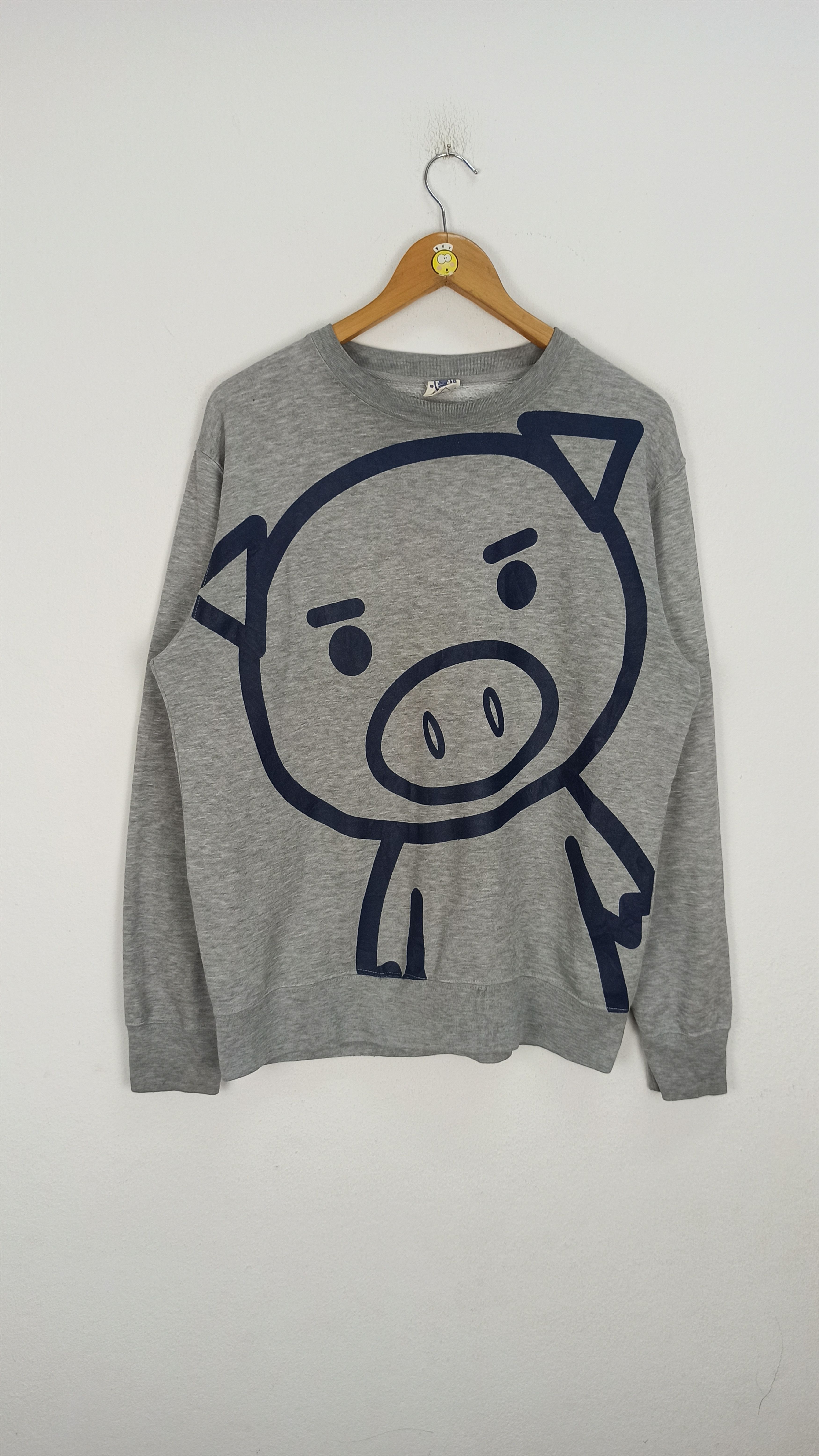 Anime Vintage Bebuta Pig Big Printed Sweatshirt Size US L / EU 52-54 / 3 - 1 Thumbnail