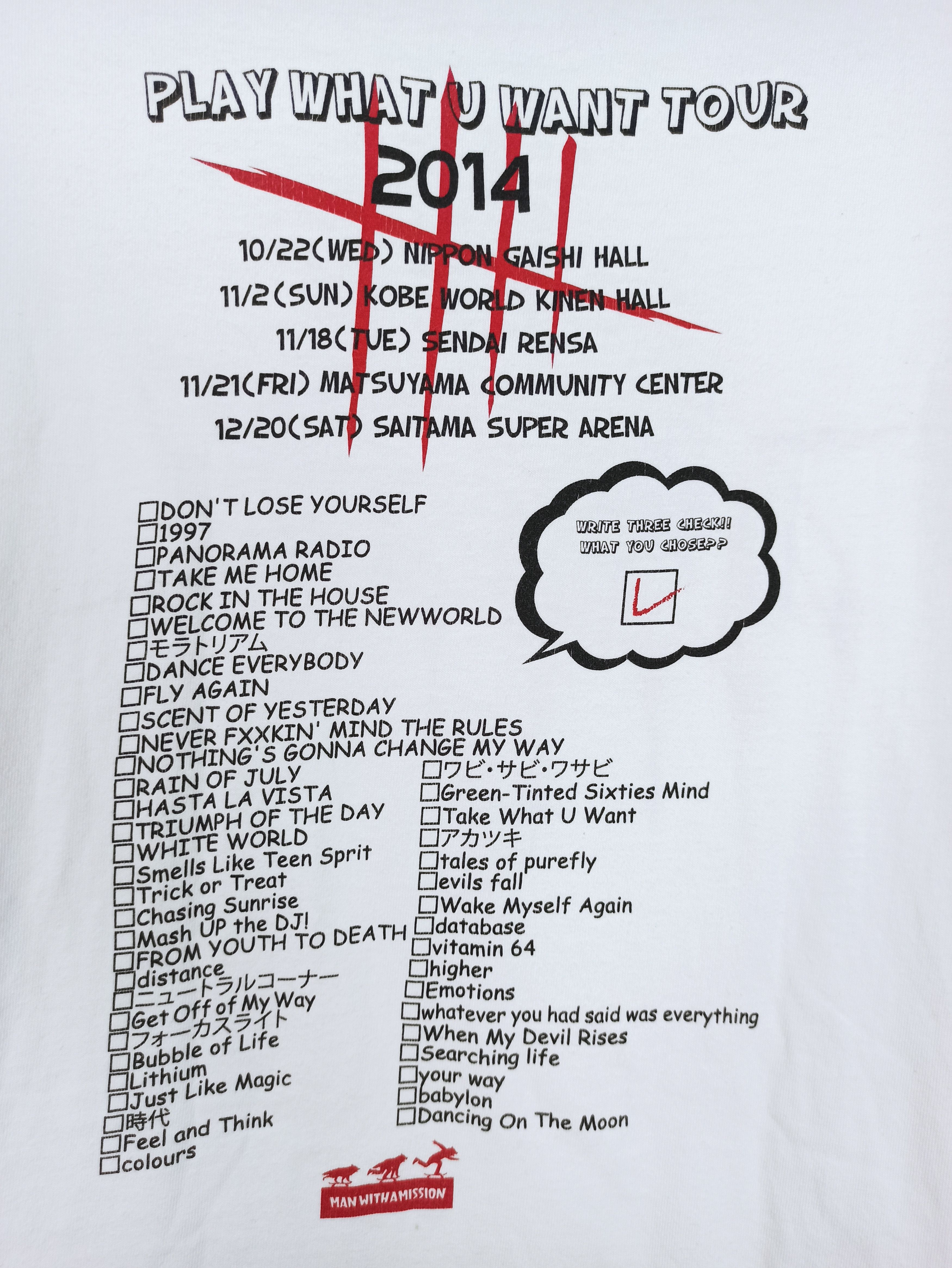 Band Tees MAN WITH A MISSION Band Tee Japanese Alternative rock (c41) Size US S / EU 44-46 / 1 - 4 Thumbnail