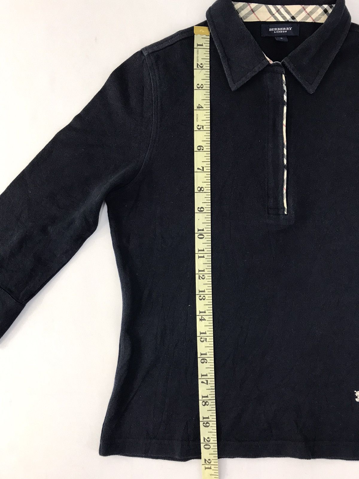 Burberry Burberry London Nova Check Monogram Plain Longsleeve Polo Size S / US 4 / IT 40 - 8 Thumbnail