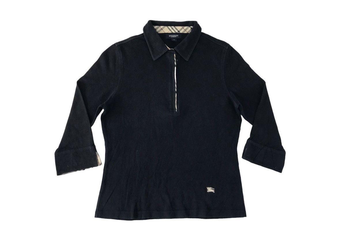 Burberry Burberry London Nova Check Monogram Plain Longsleeve Polo Size S / US 4 / IT 40 - 1 Thumbnail