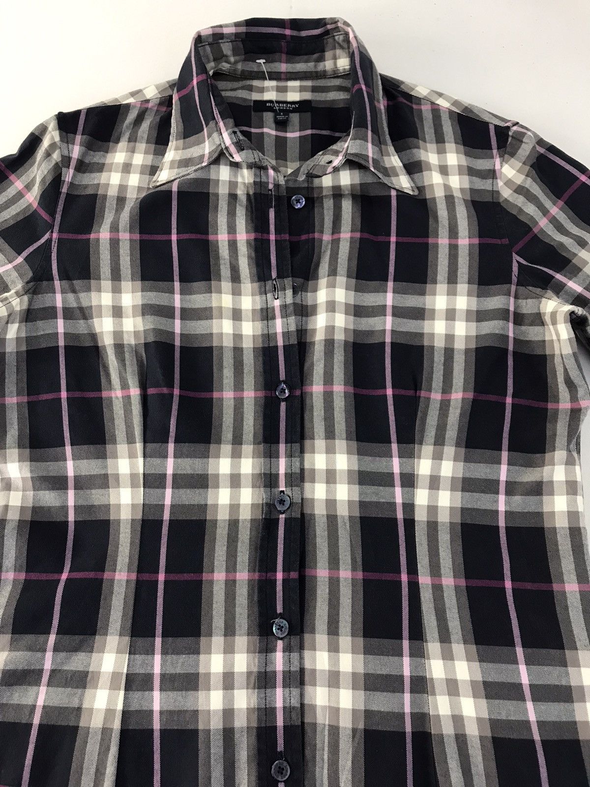 Burberry Burberry London Long Flannel Shirt Button Up Plaid Check Size S / US 4 / IT 40 - 2 Thumbnail