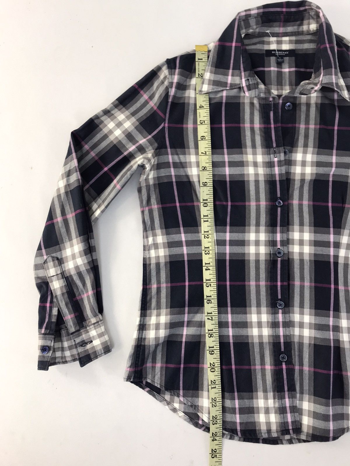 Burberry Burberry London Long Flannel Shirt Button Up Plaid Check Size S / US 4 / IT 40 - 6 Thumbnail
