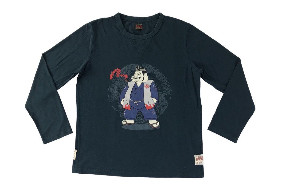 Evisu Evisu Genes Kongu Monk Ranch Longsleeve Printed Tee | Grailed