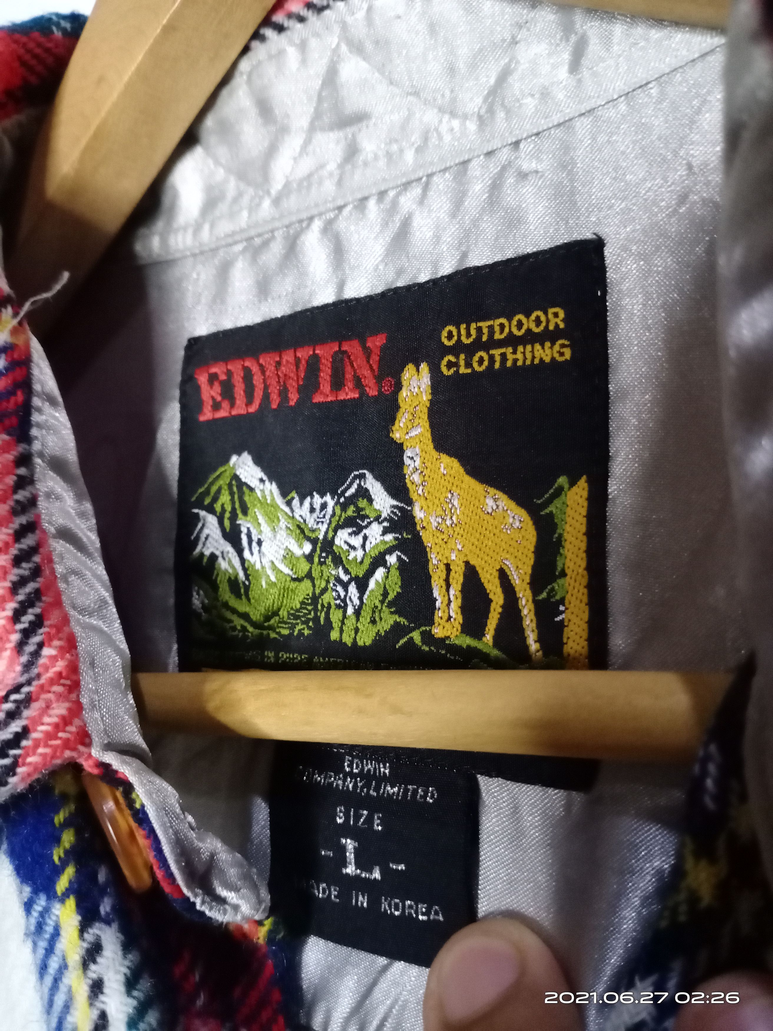 Edwin VINTAGE EDWIN OUTDOOR FLANNEL BUTTON UP SHIRT Size US L / EU 52-54 / 3 - 5 Thumbnail