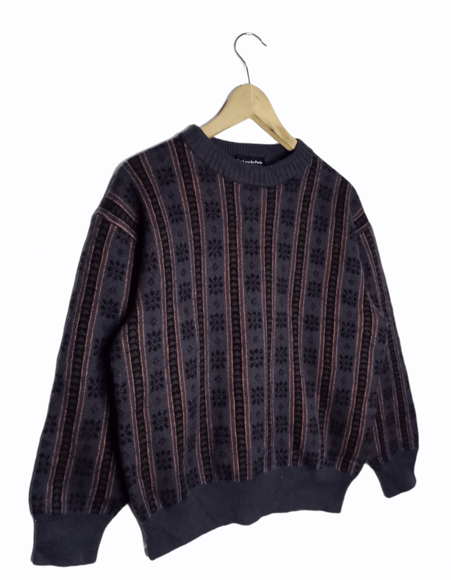Guy Laroche × Vintage VINTAGE 90s GUY LAROCHE PARIS KNIT SWEATSHIRT Size US M / EU 48-50 / 2 - 2 Thumbnail