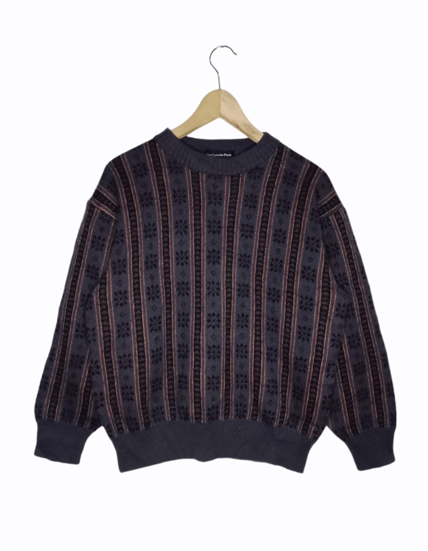 Guy Laroche × Vintage VINTAGE 90s GUY LAROCHE PARIS KNIT SWEATSHIRT Size US M / EU 48-50 / 2 - 1 Thumbnail