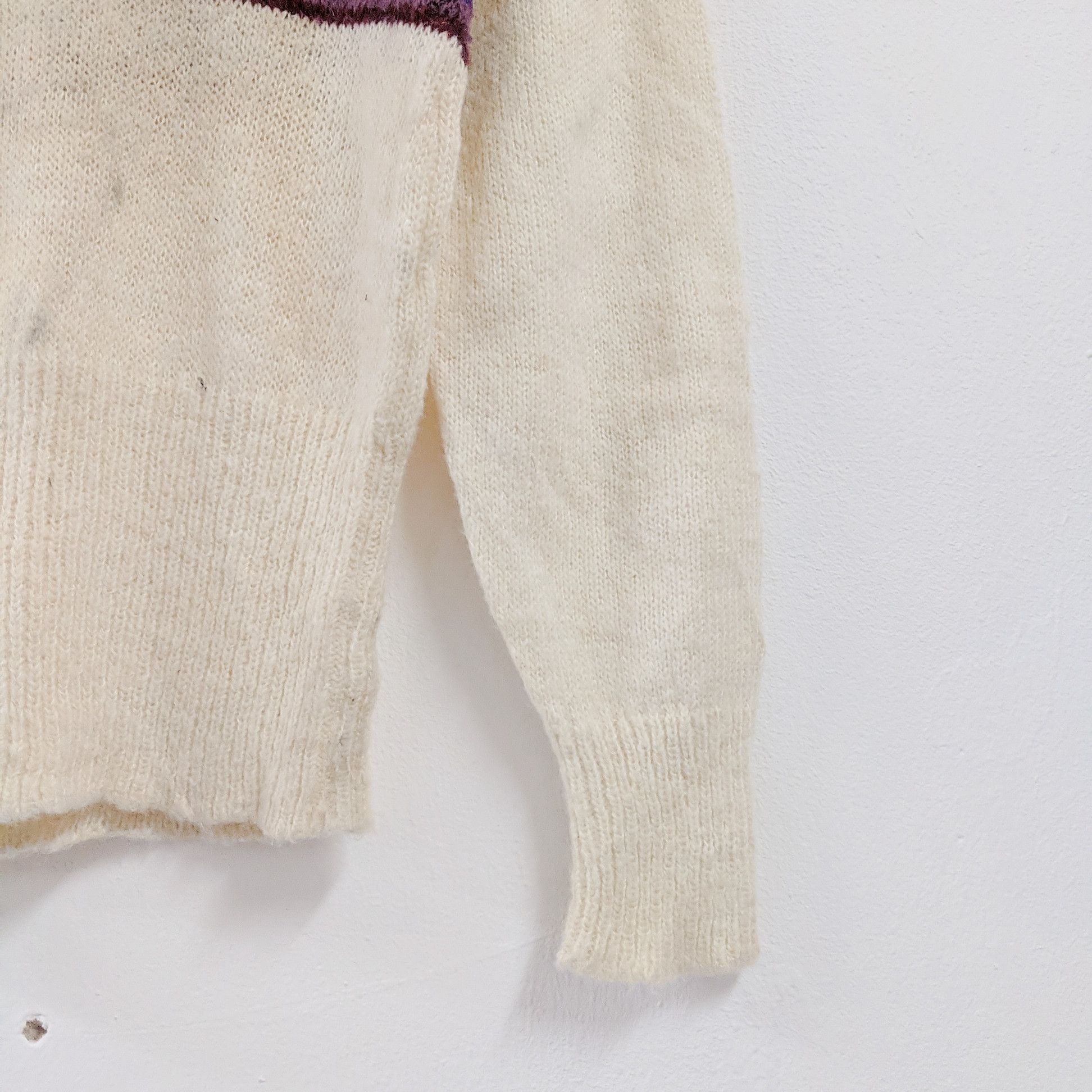 Aran Isles Knitwear × Japanese Brand Vintage Mariea Kim Stripe Knitwear Sweater Size US S / EU 44-46 / 1 - 2 Thumbnail