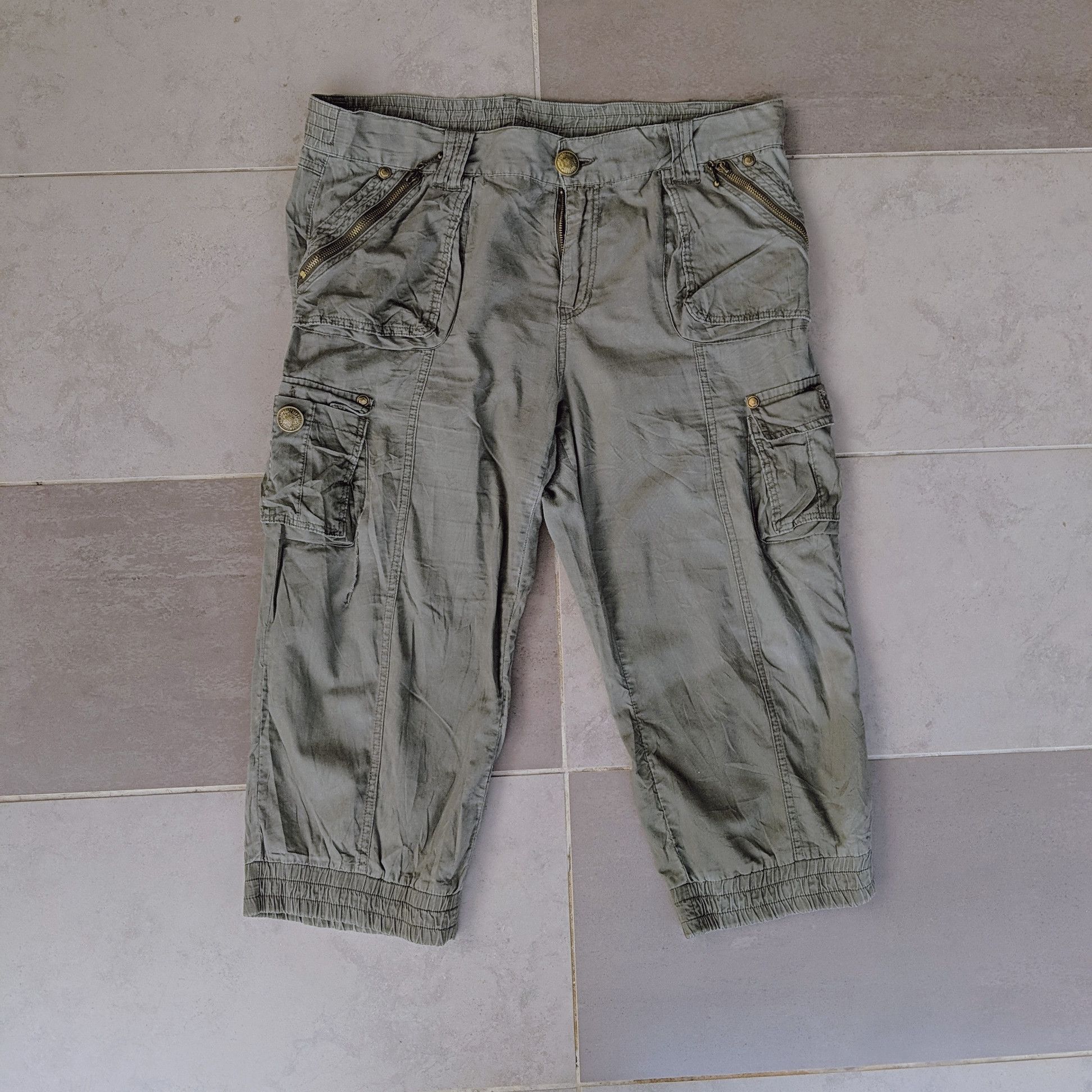 Image of Vintage Sprinkle Symbolic Utility Multipocket Cargo Pants in Khaki, Men's (Size 38)