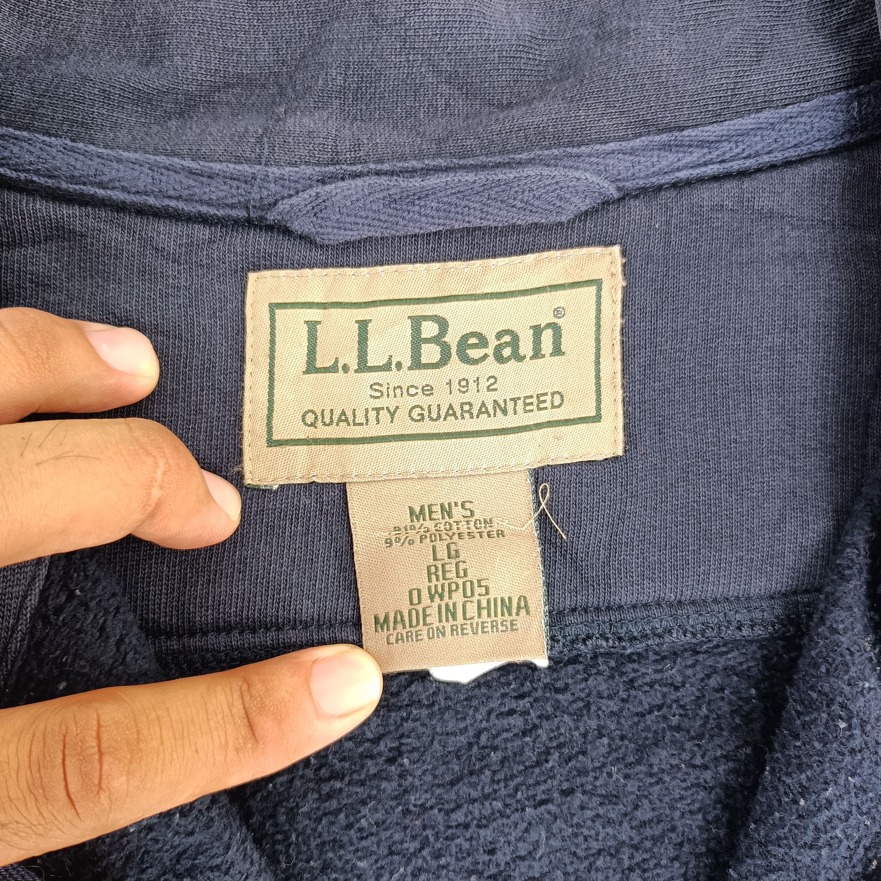 Japanese Brand × L.L. Bean × Vintage Vintage L.L.BEAN Sweater Zip Up Plain Distressed Size US XL / EU 56 / 4 - 6 Thumbnail