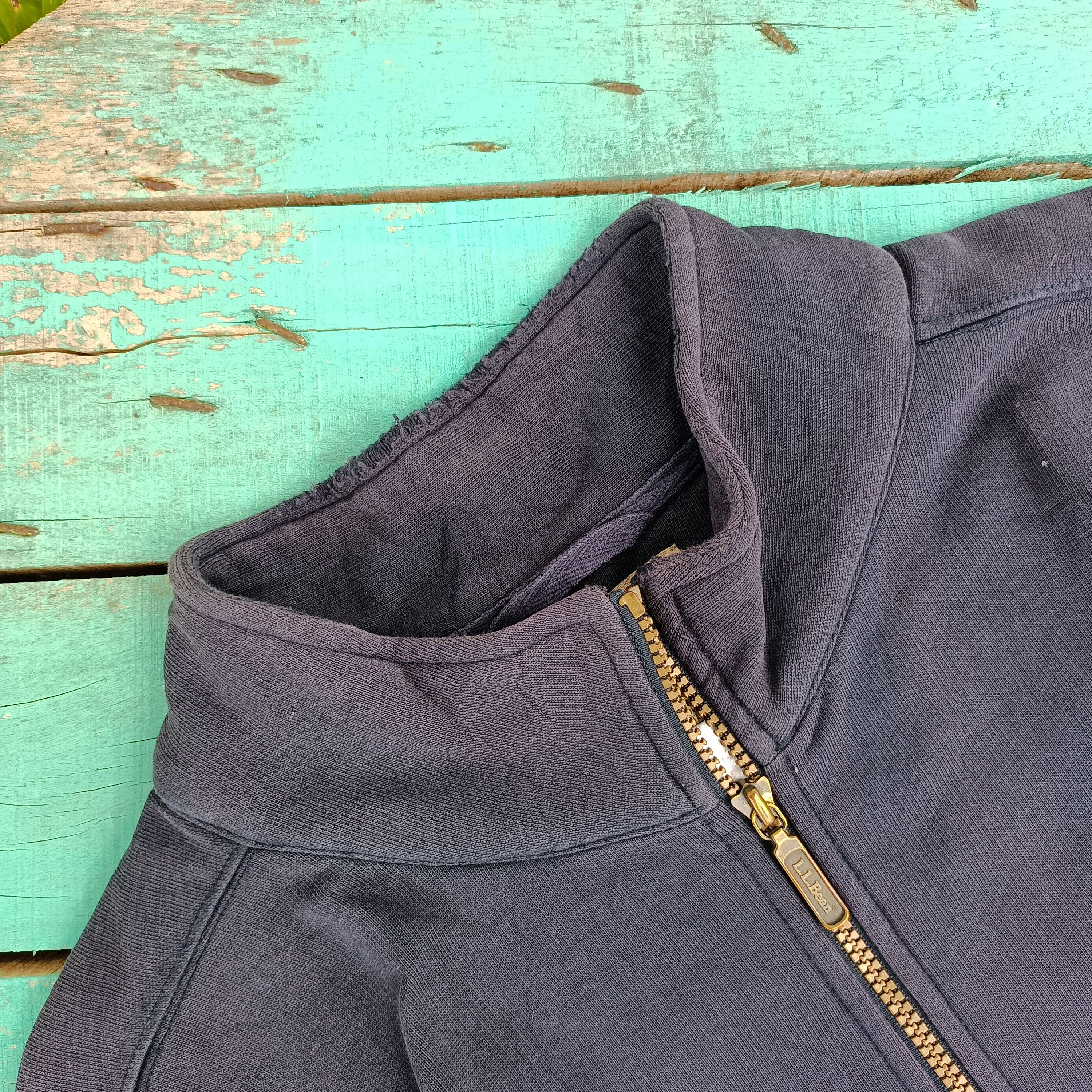 Japanese Brand × L.L. Bean × Vintage Vintage L.L.BEAN Sweater Zip Up Plain Distressed Size US XL / EU 56 / 4 - 3 Thumbnail