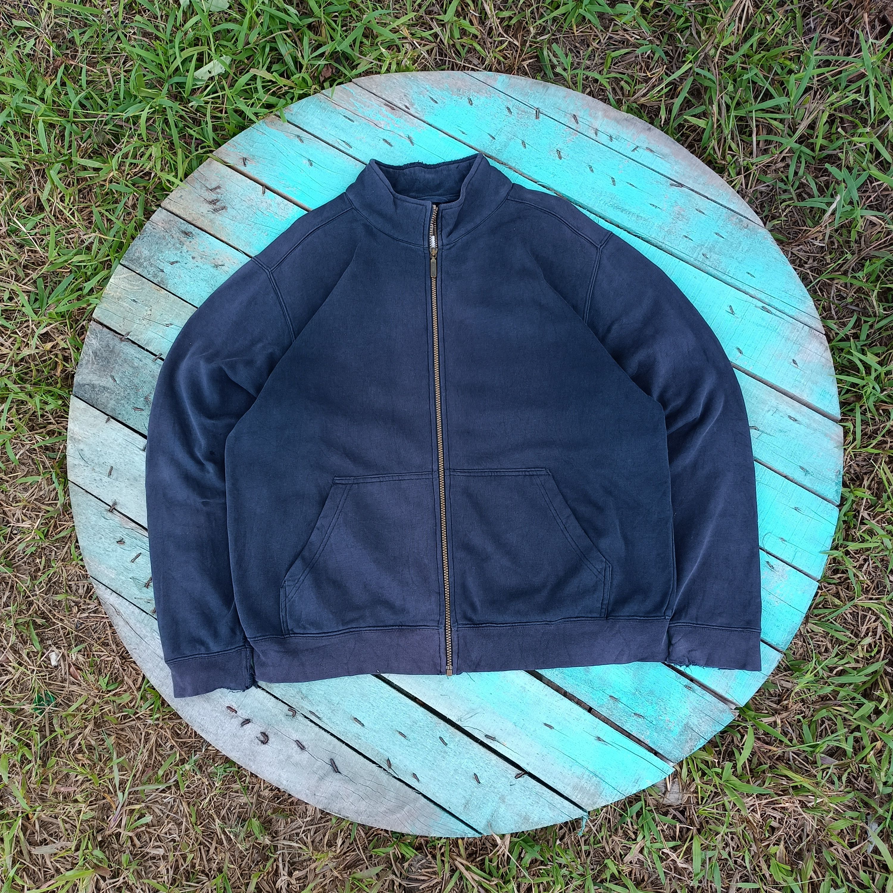 Japanese Brand × L.L. Bean × Vintage Vintage L.L.BEAN Sweater Zip Up Plain Distressed Size US XL / EU 56 / 4 - 1 Thumbnail
