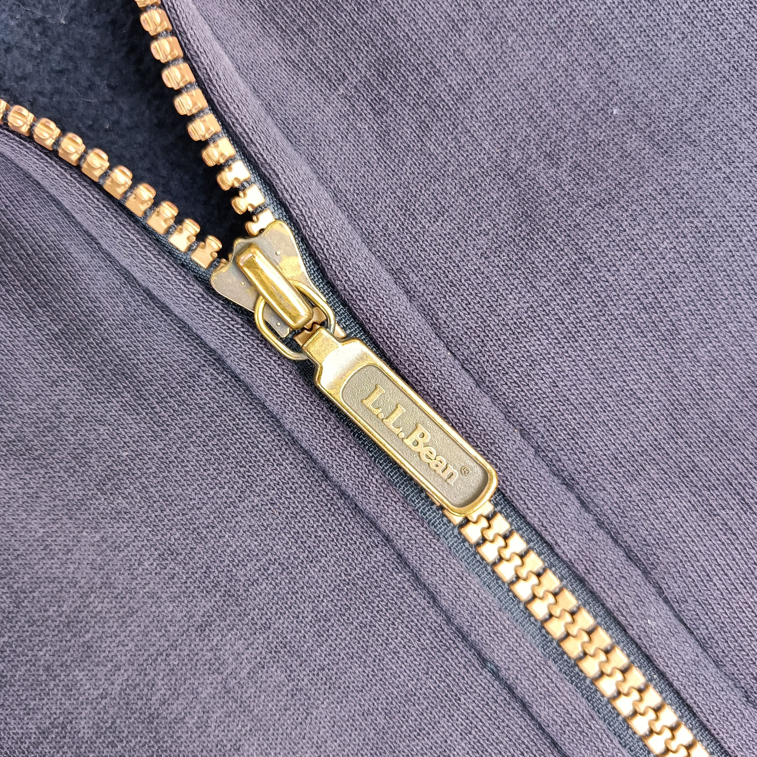 Japanese Brand × L.L. Bean × Vintage Vintage L.L.BEAN Sweater Zip Up Plain Distressed Size US XL / EU 56 / 4 - 4 Thumbnail