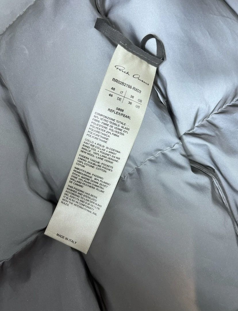 Rick Owens RICK OWENS Reflex Oversized Quilted Reflective Jacket Size US S / EU 44-46 / 1 - 7 Thumbnail