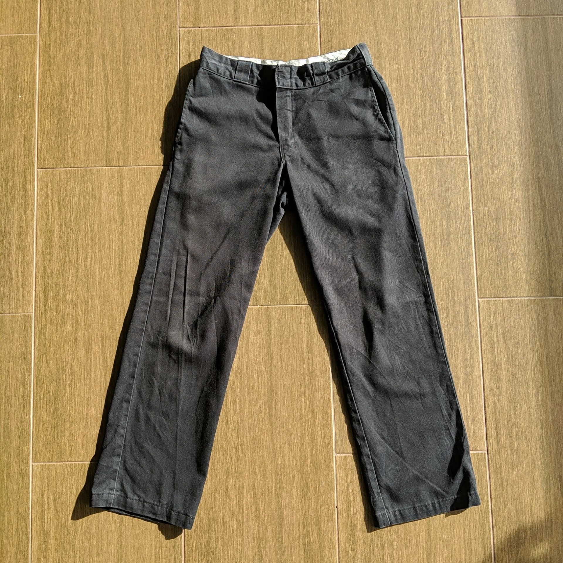 image of W28 Vintage Dickies 874 Trousers Black Casual Pants, Men's