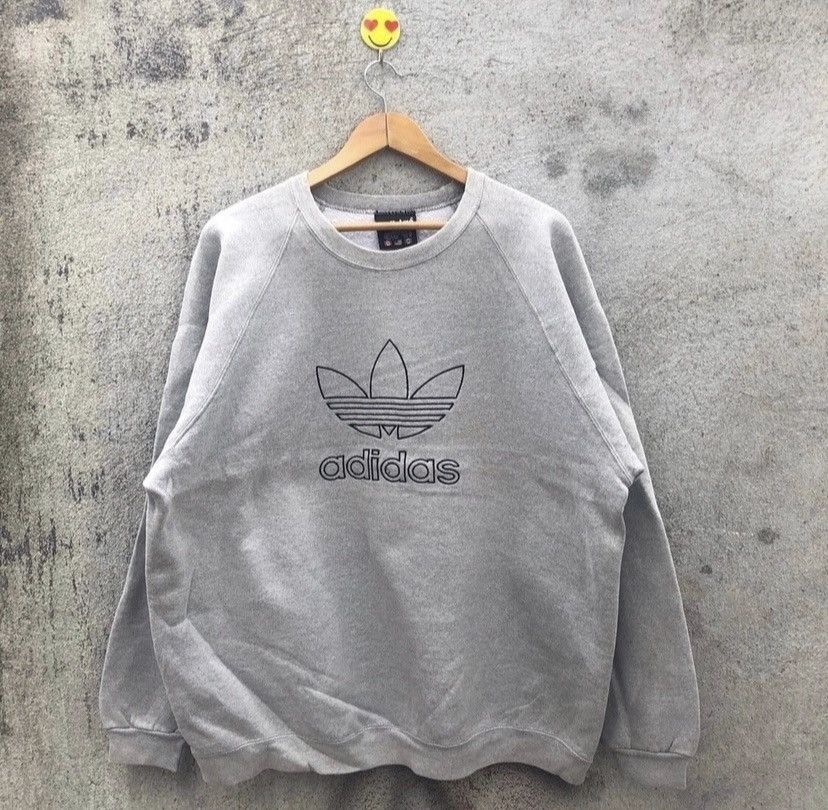 Adidas Vintage 90s Adidas sweatshirt Big Logo Size US XL / EU 56 / 4 - 1 Thumbnail