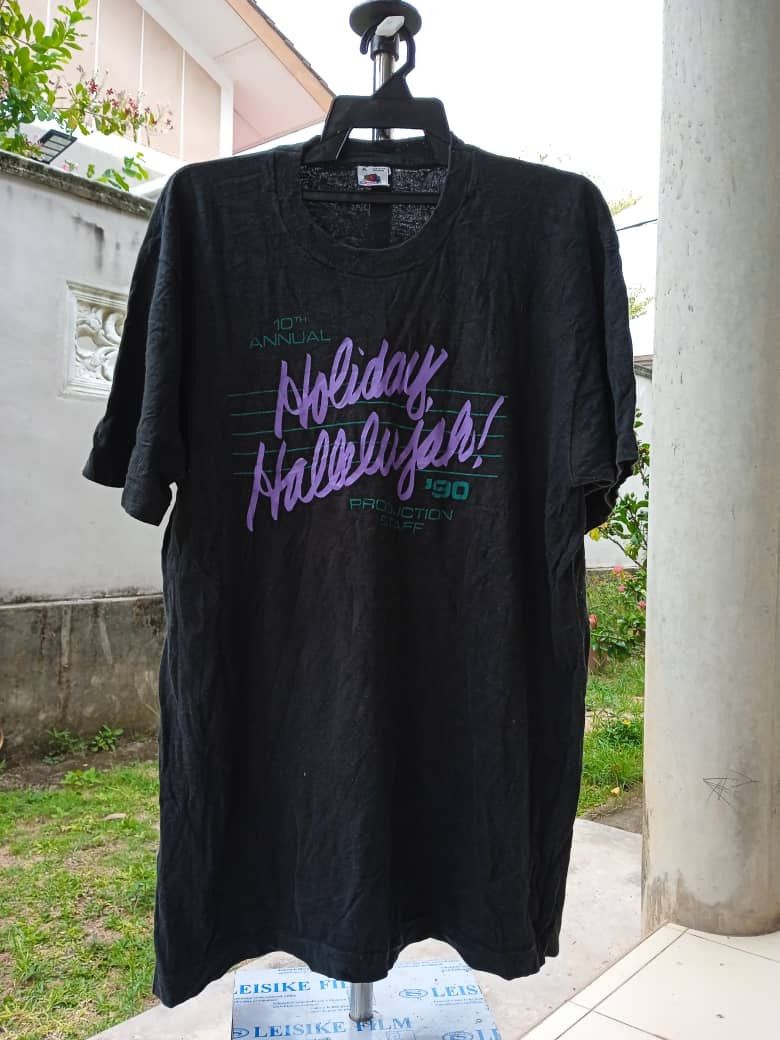 Holiday Brand × Vintage 🔥MAI BELI🔥 VINTAGE 90s HOLIDAY HALLELUJAH TSHIRT Size US XL / EU 56 / 4 - 1 Thumbnail