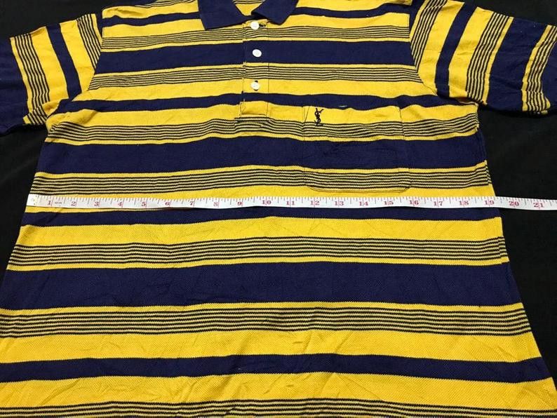Vintage Vintage 90's Yves Saint Laurent Striped Tee Single Pocket Size US M / EU 48-50 / 2 - 4 Thumbnail