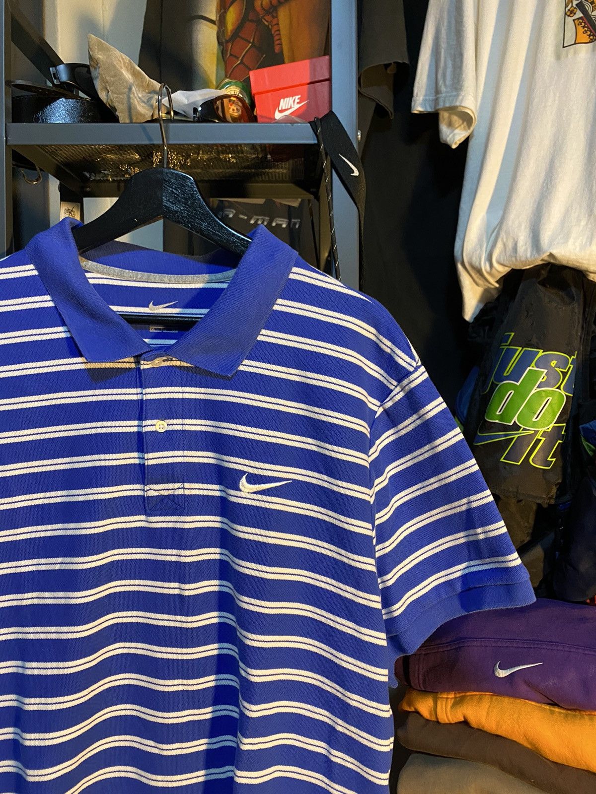 Nike Nike Swoosh Y2k Stripped Polo Shirt Grailed