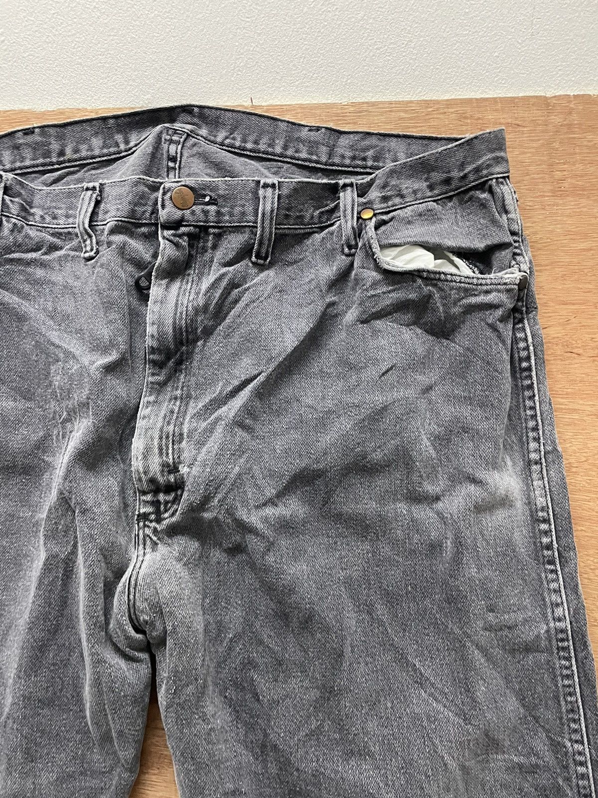Vintage VINTAGE WRANGLER BLACK DENIM MADE IN USA Size US 41 - 3 Thumbnail
