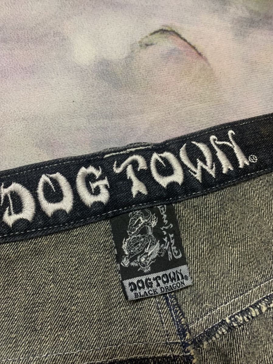 Dogtown Dogtown Black Dragon Baggy Raver Y2K High Rise Wide Thigh Size US 35 - 6 Thumbnail