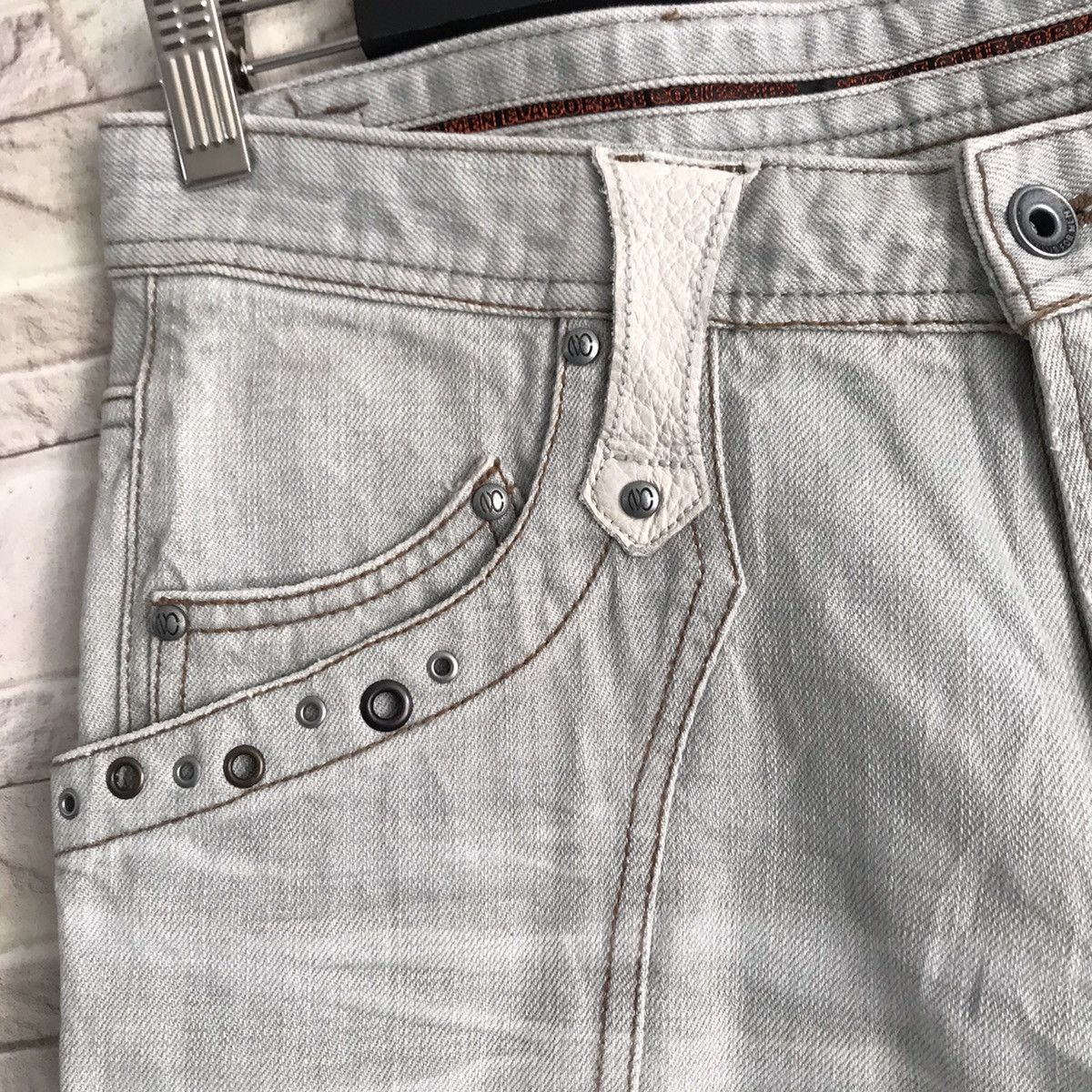 Nicole Club Nicole Club For Men Denim Flare Studded Leather Size US 32 / EU 48 - 5 Thumbnail