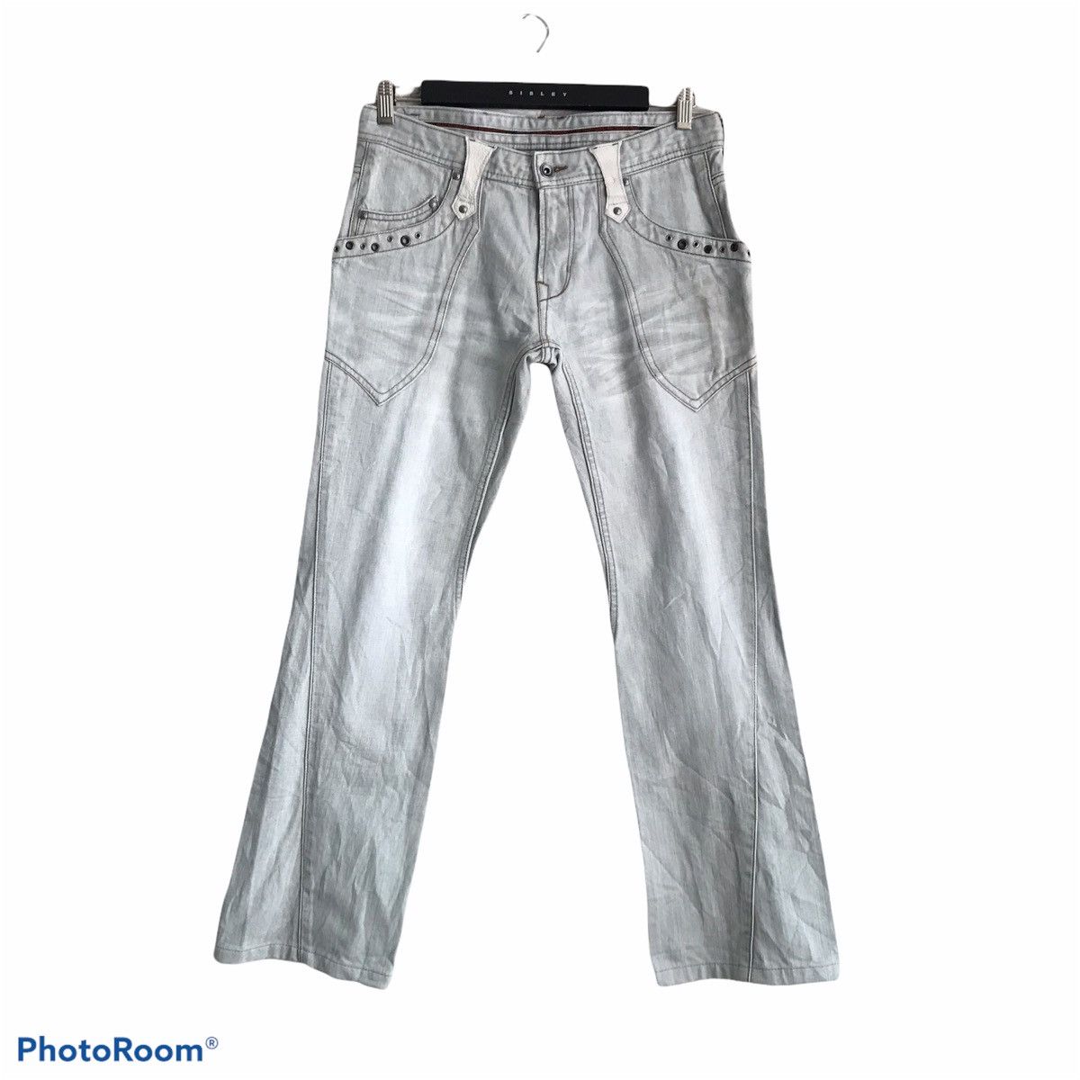 Nicole Club Nicole Club For Men Denim Flare Studded Leather Size US 32 / EU 48 - 2 Thumbnail