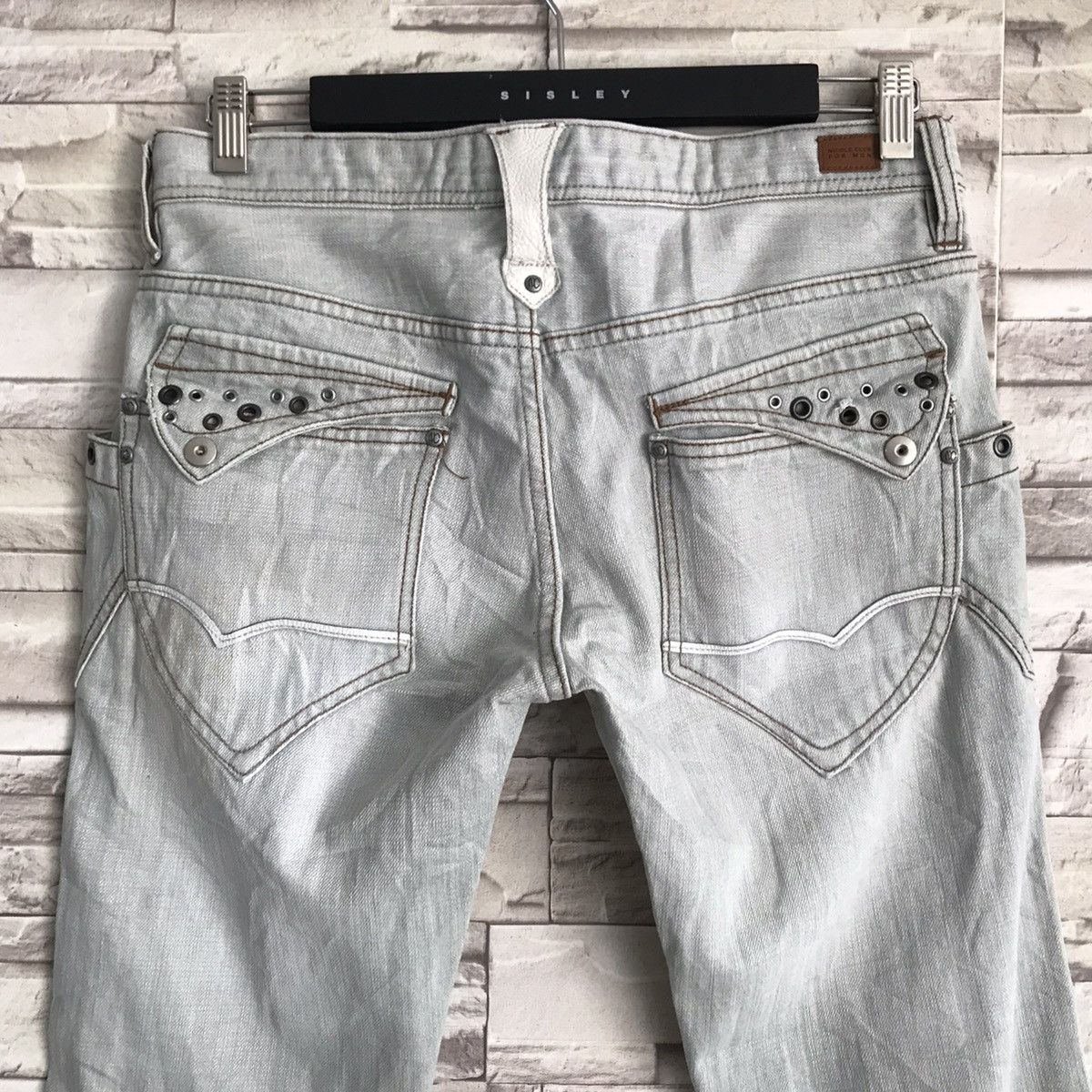 Nicole Club Nicole Club For Men Denim Flare Studded Leather Size US 32 / EU 48 - 12 Thumbnail